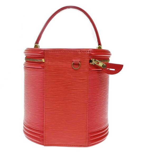 LOUIS VUITTON LV Logo Cannes Hand Vanity Bag Epi Leather Red M48037 86YH741 - Picture 3 of 15